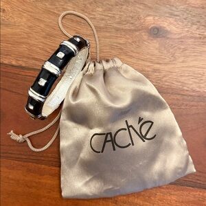 Cache Black and Silver Hinge Bracelet